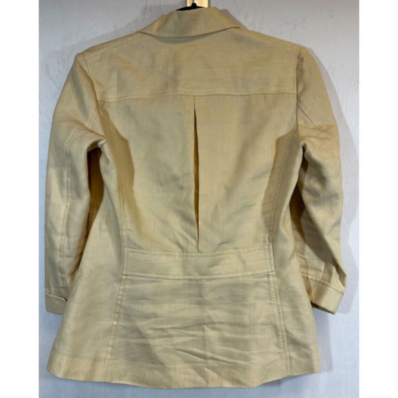 Ralph Lauren Black Label 4 Linen Wool Double Breasted Sport Jacket Cream E4 - Picture 4 of 6